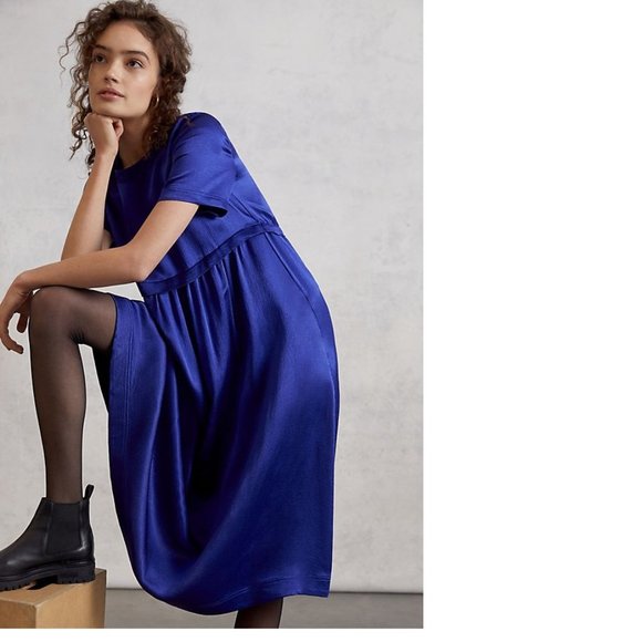 Anthropologie Jimena Midi Dress size M new with tag sapphire color - Picture 3 of 5